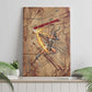 Satis Canvas Wall Art with Fiery Bow and Arrow in Ancient Egyptian Warrior