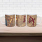 Satis Ceramic Mug with Fiery Bow and Arrow in Ancient Egyptian Warrior