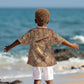 Satis Kid Hawaiian Shirt with Fiery Bow and Arrow in Ancient Egyptian Warrior