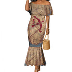 Satis Mermaid Dress with Fiery Bow and Arrow in Ancient Egyptian Warrior