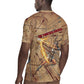 Satis Rugby Jersey with Fiery Bow and Arrow in Ancient Egyptian Warrior