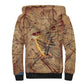 Satis Sherpa Hoodie with Fiery Bow and Arrow in Ancient Egyptian Warrior