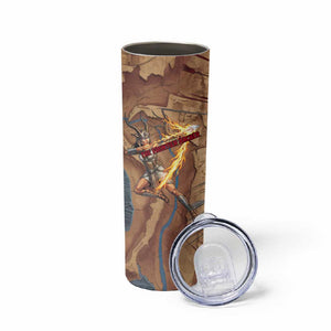 Satis Skinny Tumbler with Fiery Bow and Arrow in Ancient Egyptian Warrior