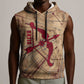 Satis Sleeveless Hoodie with Fiery Bow and Arrow in Ancient Egyptian Warrior