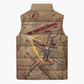 Satis Sleeveless Puffer Jacket with Fiery Bow and Arrow in Ancient Egyptian Warrior