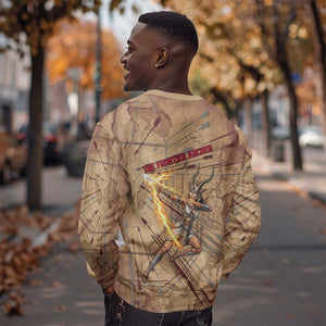Satis Sweatshirt with Fiery Bow and Arrow in Ancient Egyptian Warrior