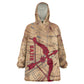 Satis Wearable Blanket Hoodie with Fiery Bow and Arrow in Ancient Egyptian Warrior