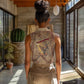 Satis Women Sleeveless Polo Shirt with Fiery Bow and Arrow in Ancient Egyptian Warrior