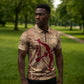 Satis Zipper Polo Shirt with Fiery Bow and Arrow in Ancient Egyptian Warrior