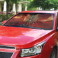 Sekhmet Auto Sun Shade Egyptian Fiery Lioness Head and Ancient Warrior