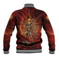 Sekhmet Baseball Jacket Egyptian Fiery Lioness Head and Ancient Warrior