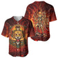 Sekhmet Baseball Jersey Egyptian Fiery Lioness Head and Ancient Warrior