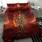 Sekhmet Bedding Set Egyptian Fiery Lioness Head and Ancient Warrior