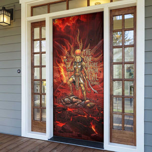 Sekhmet Door Cover Egyptian Fiery Lioness Head and Ancient Warrior
