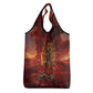 Sekhmet Grocery Bag Egyptian Fiery Lioness Head and Ancient Warrior