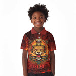 Sekhmet Kid Polo Shirt Egyptian Fiery Lioness Head and Ancient Warrior
