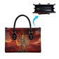 Sekhmet Leather Bag Egyptian Fiery Lioness Head and Ancient Warrior
