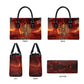 Sekhmet Leather Bag Egyptian Fiery Lioness Head and Ancient Warrior