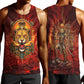 Sekhmet Men Tank Top Egyptian Fiery Lioness Head and Ancient Warrior