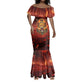 Sekhmet Mermaid Dress Egyptian Fiery Lioness Head and Ancient Warrior