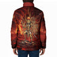 Sekhmet Padded Jacket Egyptian Fiery Lioness Head and Ancient Warrior