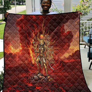 Sekhmet Quilt Egyptian Fiery Lioness Head and Ancient Warrior