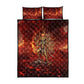 Sekhmet Quilt Bed Set Egyptian Fiery Lioness Head and Ancient Warrior