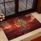 Sekhmet Rubber Doormat Egyptian Fiery Lioness Head and Ancient Warrior
