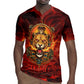 Sekhmet Rugby Jersey Egyptian Fiery Lioness Head and Ancient Warrior
