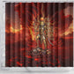 Sekhmet Shower Curtain Egyptian Fiery Lioness Head and Ancient Warrior