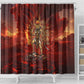 Sekhmet Shower Curtain Egyptian Fiery Lioness Head and Ancient Warrior