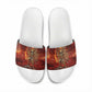 Sekhmet Slide Sandals Egyptian Fiery Lioness Head and Ancient Warrior