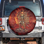 Sekhmet Spare Tire Cover Egyptian Fiery Lioness Head and Ancient Warrior