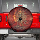 Sekhmet Spare Tire Cover Egyptian Fiery Lioness Head and Ancient Warrior
