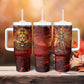 Sekhmet Tumbler With Handle Egyptian Fiery Lioness Head and Ancient Warrior