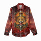 Sekhmet Women Casual Shirt Egyptian Fiery Lioness Head and Ancient Warrior