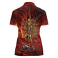 Sekhmet Women Polo Shirt Egyptian Fiery Lioness Head and Ancient Warrior