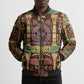 Sekhmet Bomber Puffer Jacket with Eye of Ra and Sacred Lion Symbol in Egyptian Healer