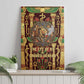 Sekhmet Canvas Wall Art with Eye of Ra and Sacred Lion Symbol in Egyptian Healer