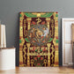 Sekhmet Canvas Wall Art with Eye of Ra and Sacred Lion Symbol in Egyptian Healer