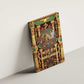 Sekhmet Canvas Wall Art with Eye of Ra and Sacred Lion Symbol in Egyptian Healer