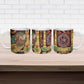 Sekhmet Ceramic Mug with Eye of Ra and Sacred Lion Symbol in Egyptian Healer