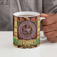 Sekhmet Ceramic Mug with Eye of Ra and Sacred Lion Symbol in Egyptian Healer