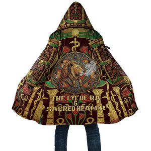 Sekhmet Cloak with Eye of Ra and Sacred Lion Symbol in Egyptian Healer