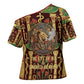 Sekhmet Cross Shoulder Shirt with Eye of Ra and Sacred Lion Symbol in Egyptian Healer