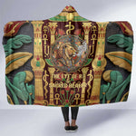 Sekhmet Hooded Blanket with Eye of Ra and Sacred Lion Symbol in Egyptian Healer