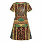 Sekhmet Kid Short Sleeve Dress with Eye of Ra and Sacred Lion Symbol in Egyptian Healer