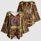 Sekhmet Kimono Sleeve Blouse with Eye of Ra and Sacred Lion Symbol in Egyptian Healer