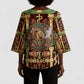 Sekhmet Kimono Sleeve Blouse with Eye of Ra and Sacred Lion Symbol in Egyptian Healer