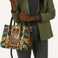 Sekhmet Leather Bag with Eye of Ra and Sacred Lion Symbol in Egyptian Healer